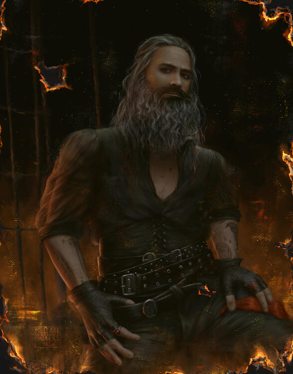 leather rebel with a burning heart